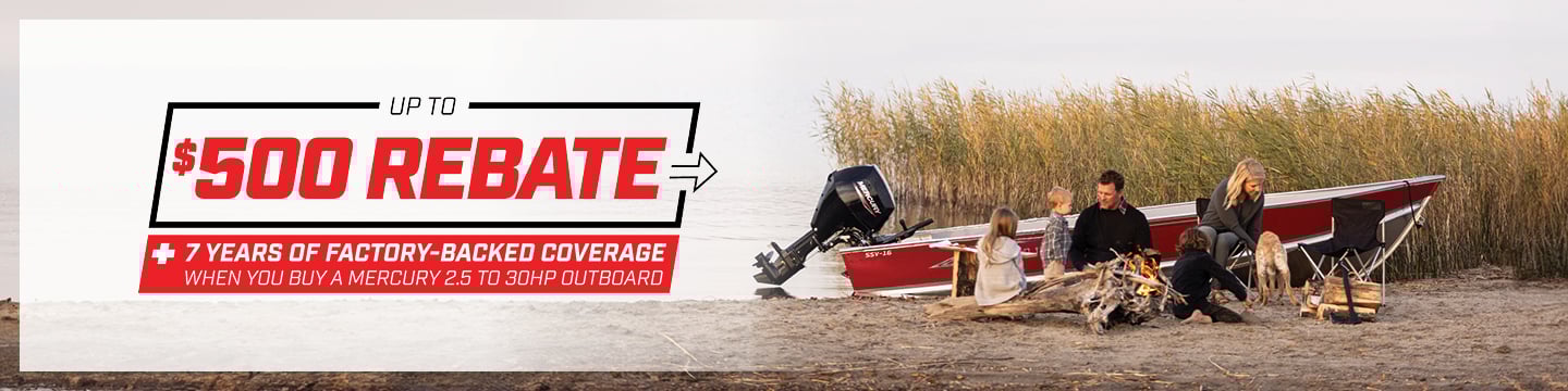 Mercury Marine promotion, rebate promotion, small engine promo